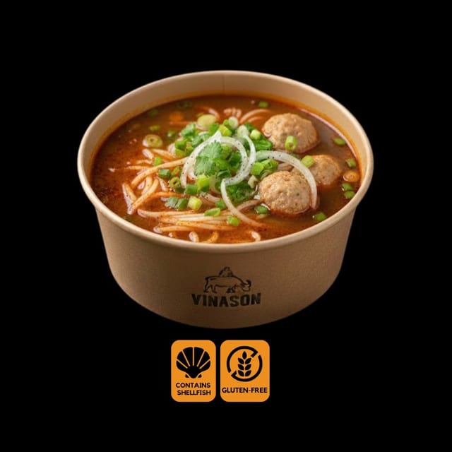Hand Crafted Beef Meatball Bun Bo Hue.