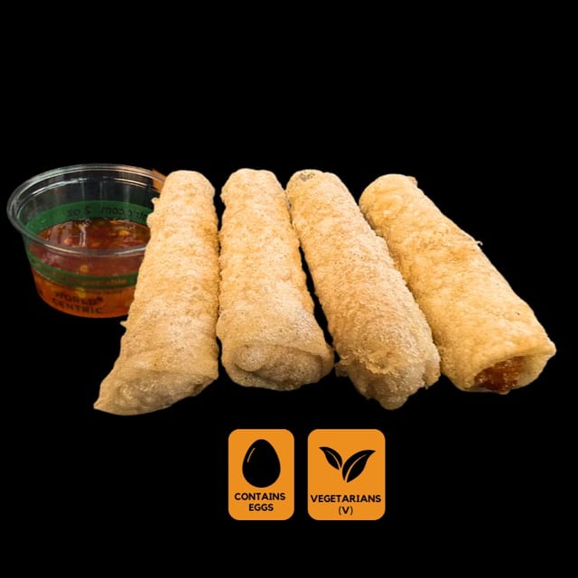 Veggie Egg Rolls (v).